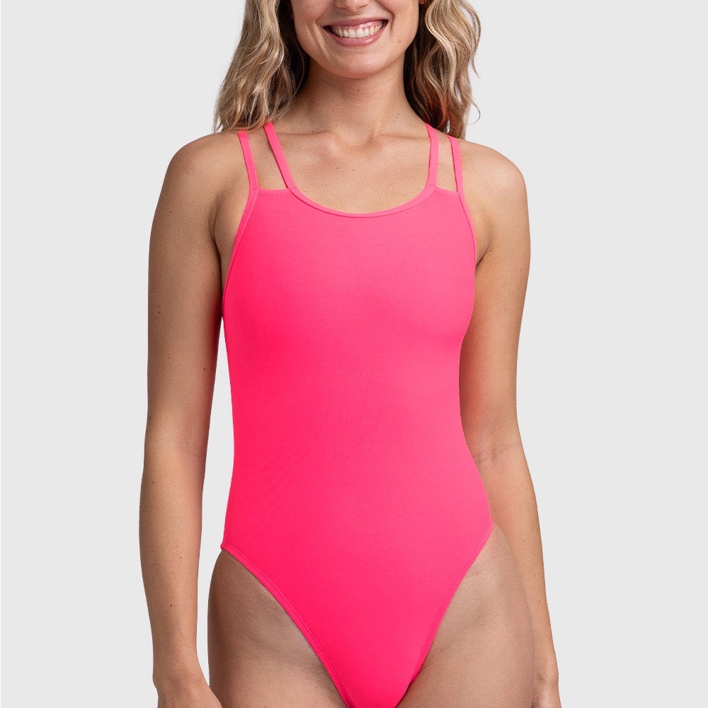 Jolyn Murray one piece suit in hot pink